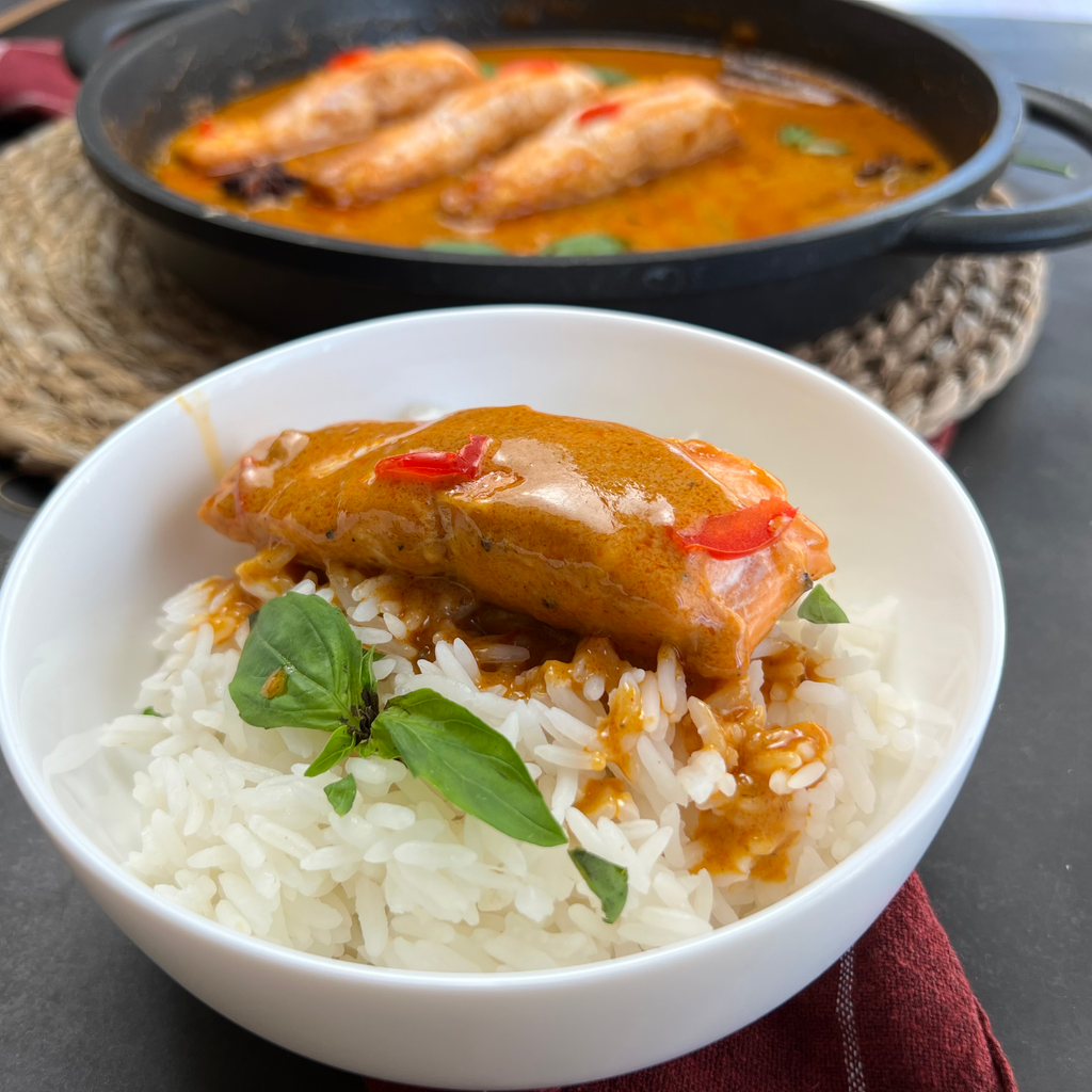 One-Pan Creamy Massaman Salmon Curry
