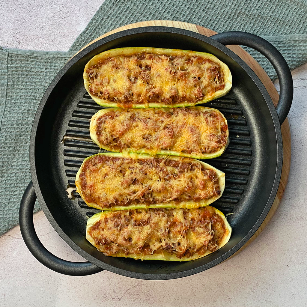Beef Stuffed Zucchini Boats