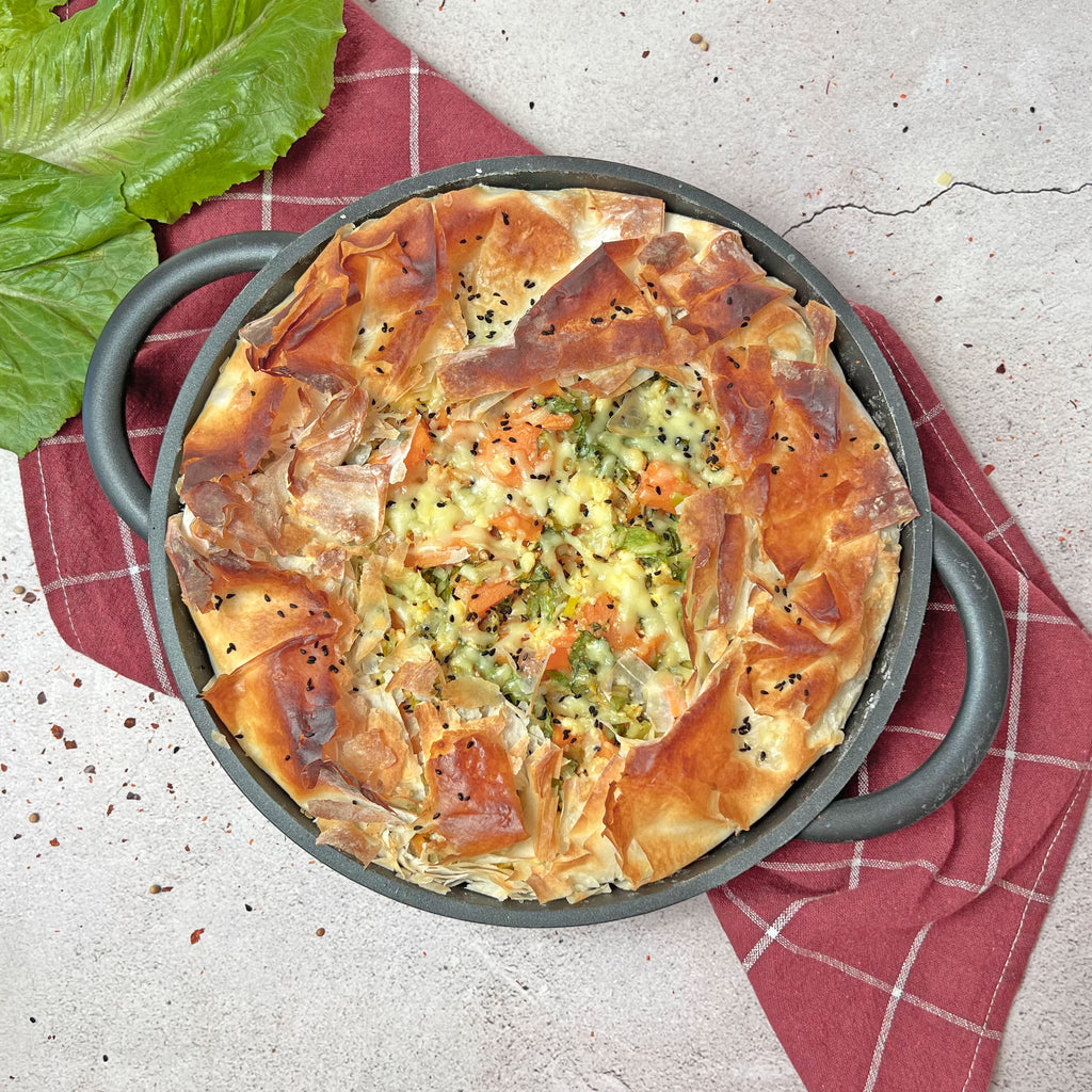 Open Leek & Sweet Potato Pie