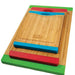Bamboo Chopping Board with Silicone Ends - Medium (Red)