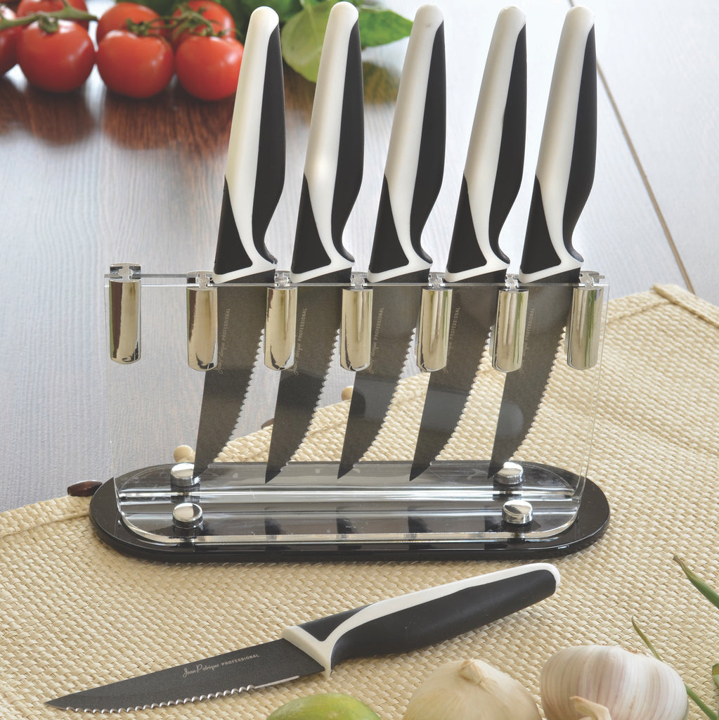 NonStick Steak Knives & Block Set of 6 Jean Patrique Professional