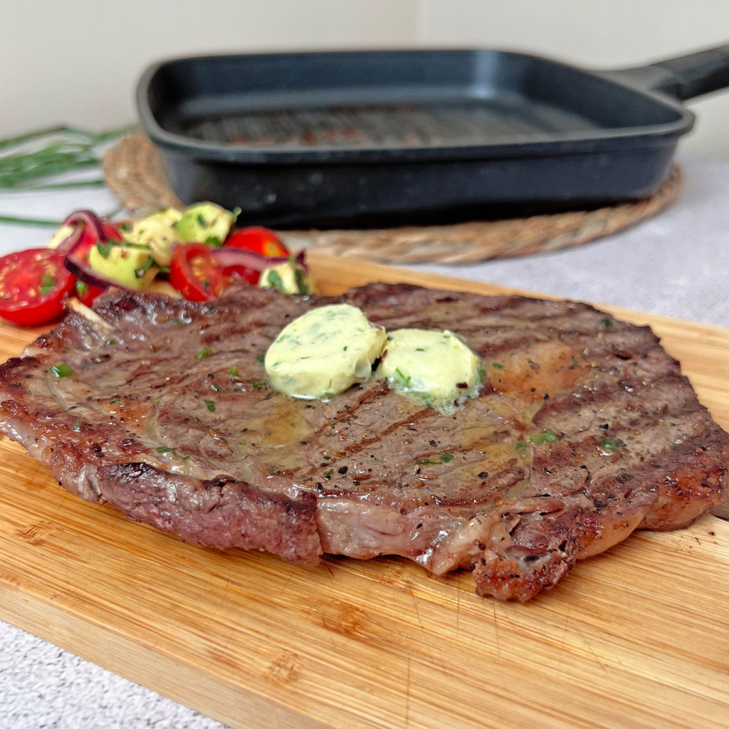 Chargrilled Steak with Tabasco Butter and Salad
