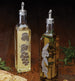 Italian Set of 2 Glass Oil and Vinegar Bottles