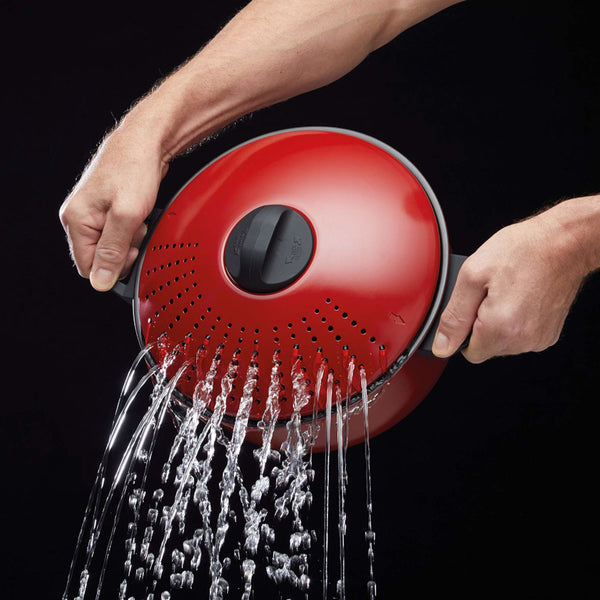 2 Pasta Pots with Strainer Lid