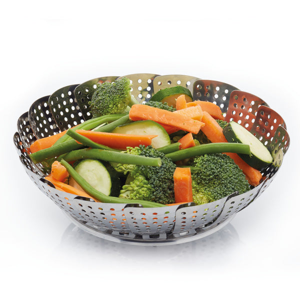 23cm Collapsible Stainless Steel Steaming Basket