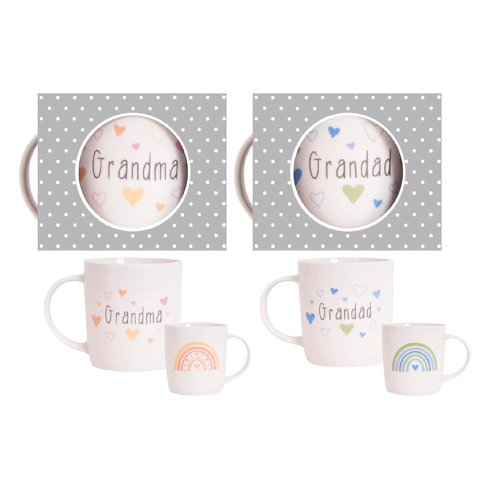 Hugs & Kisses Grandma & Grandad Gift Mugs