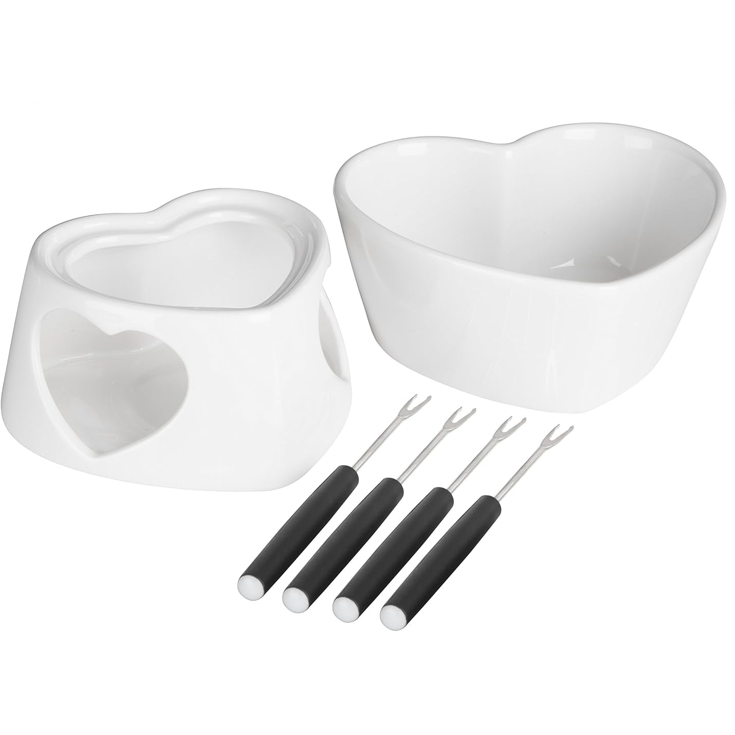 Venus Heart-Shaped Fondue Set