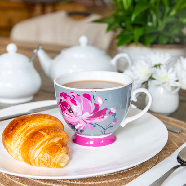 China Pink Flower Mugs