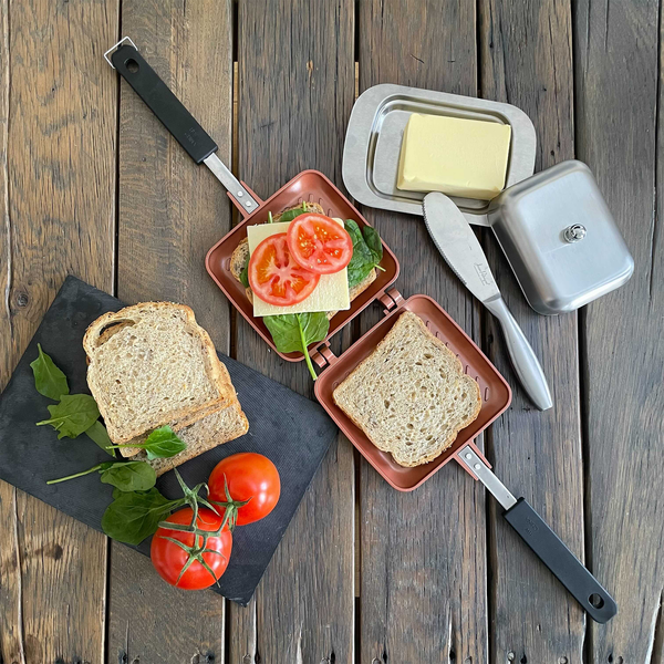 Toasted Sandwich Maker Double Sided Hot Sandwich Pan Frying Maker