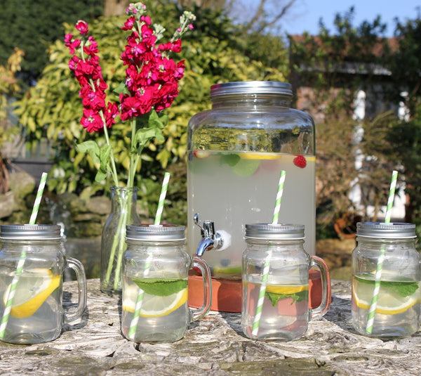 Set of 4 Drinking Jars