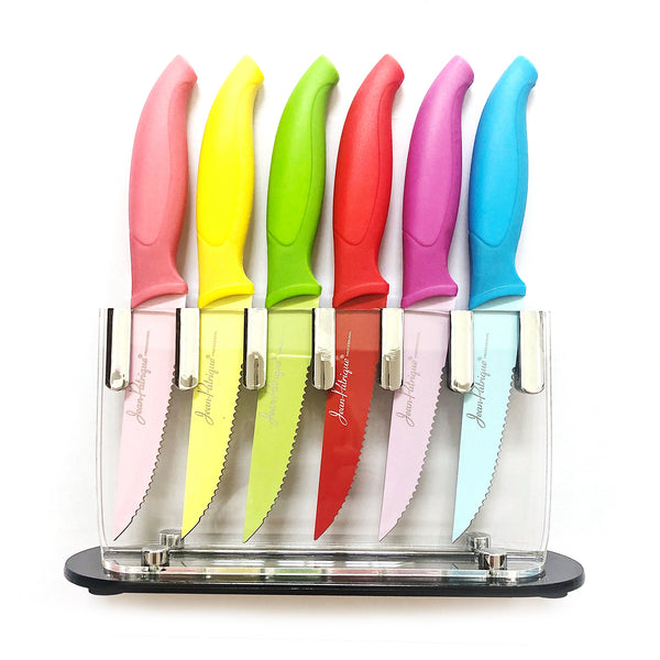 Non-Stick Steak Knives - Vibrant Set of 6