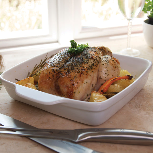 Square White Buckingham Baking and Roasting Dish