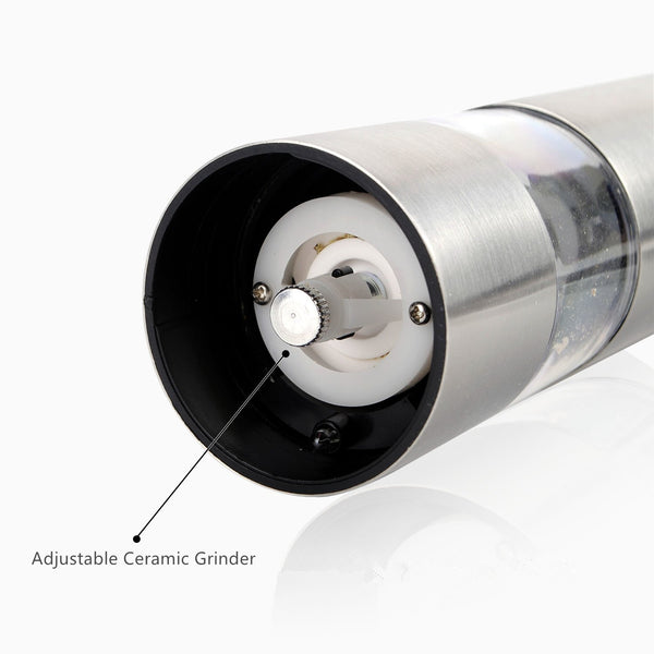 Stainless Steel Electric Salt / Pepper Grinder