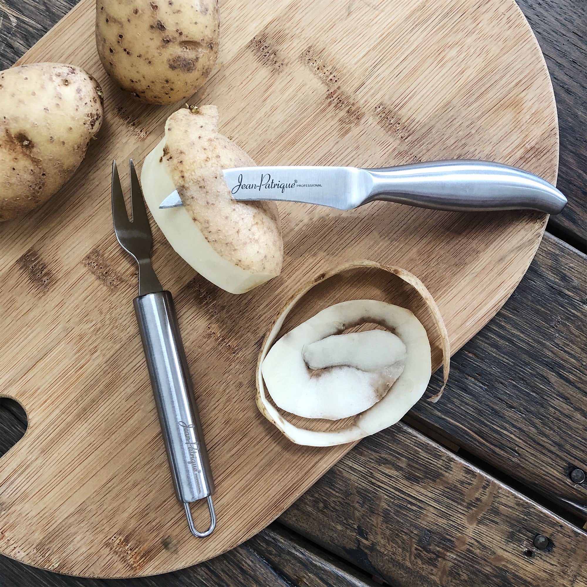 Potato Peeler Knife and Potato Fork Set – Jean Patrique Professional  Cookware