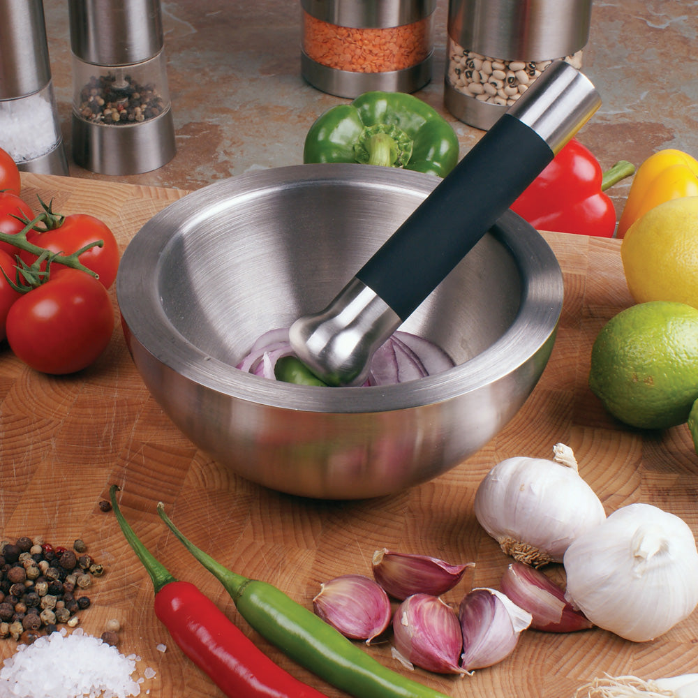 Stainless Steel Pestle & Double Walled Mortar