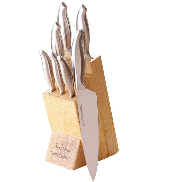 Professional Kitchen Knife Set & Wooden Knife Block - Set of 7