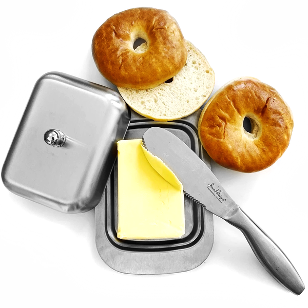 Windsor Stainless Steel Butter Dish With Lid