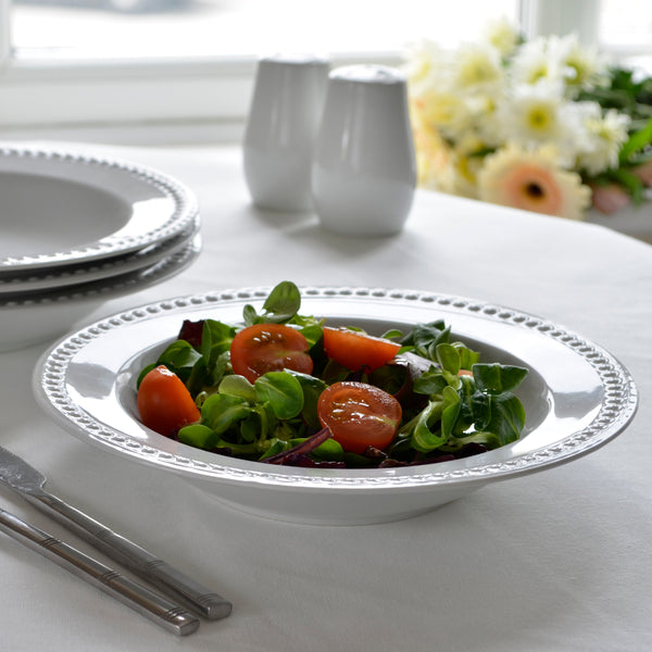 Set of 4 Bead Rim Soup & Salad Bowls