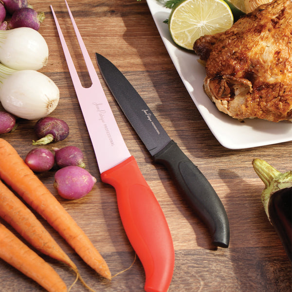 Carving Knife & Meat Fork - Contemporary Colours