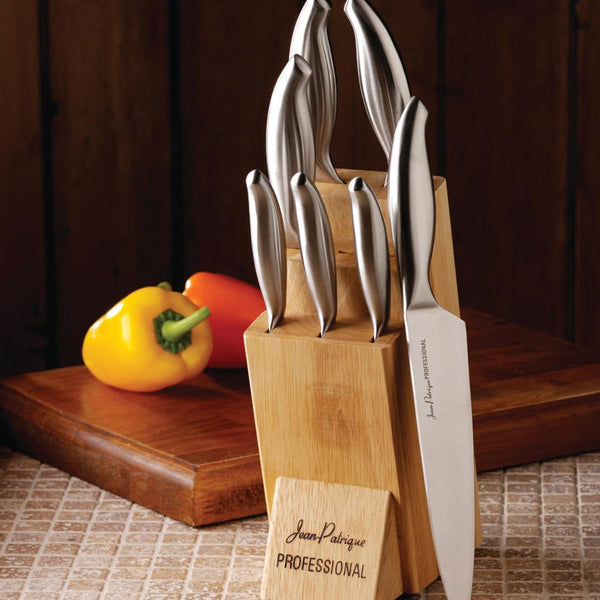 Professional Kitchen Knife Set & Wooden Knife Block - Set of 7