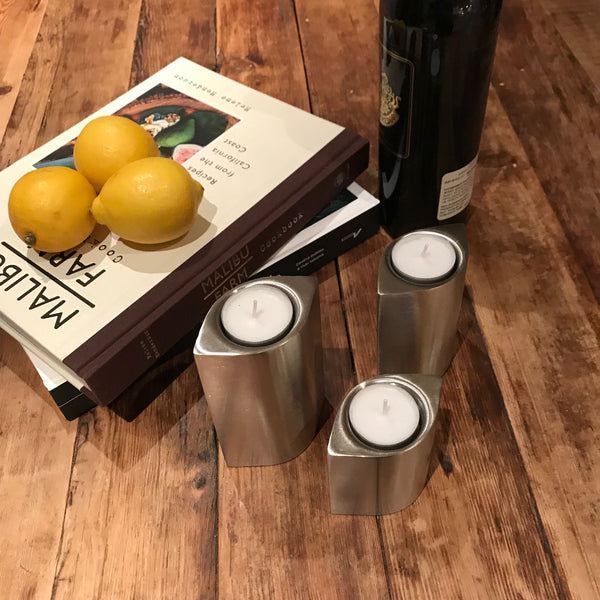 Set of 3 S/Steel Tealight Holders