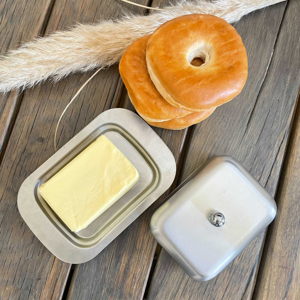 Windsor Stainless Steel Butter Dish With Lid