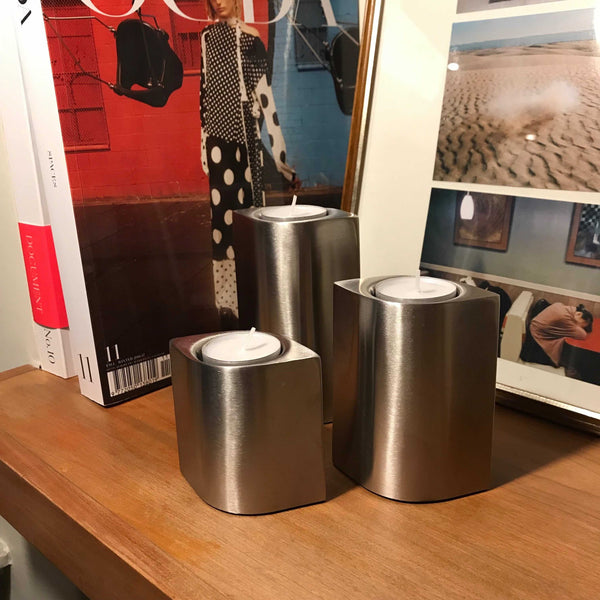 Set of 3 S/Steel Tealight Holders