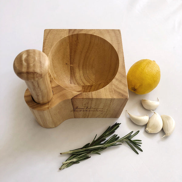 Professional Chef's Wooden Pestle & Wooden Mortar