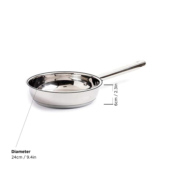 Stainless Steel Frying Pan - 24cm