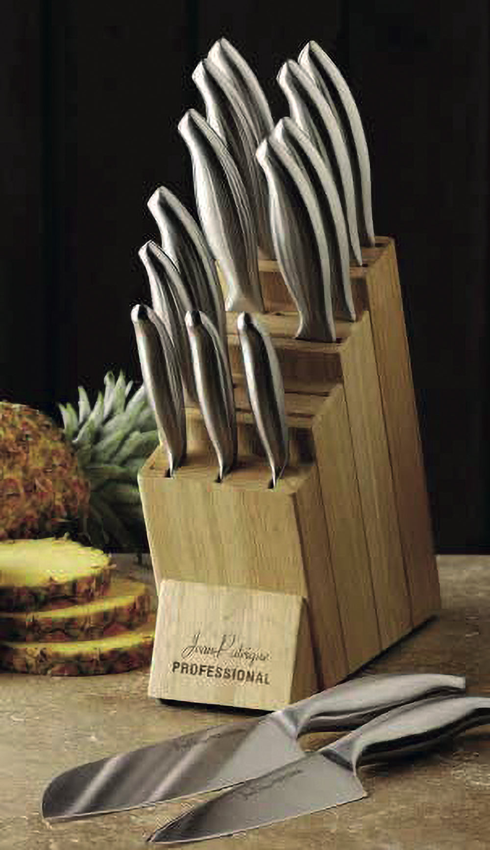 Onyx Collection 14 Piece Knife Set with Wooden Block – Jean Patrique  Professional Cookware