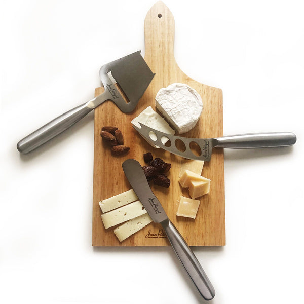 3-Piece Cheese Knife Set with Traditional Cheese Board