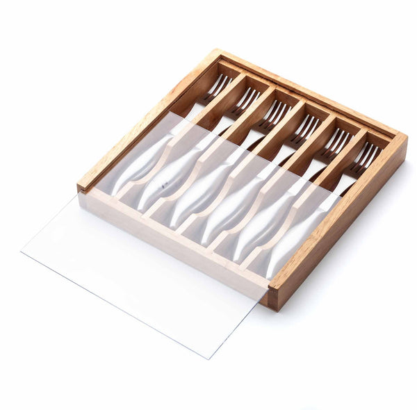 6-Piece Stainless Steel Steak Fork Set