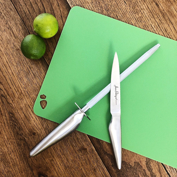 Chopaholic Stainless Steel Knife Sharpener - 8 Inch