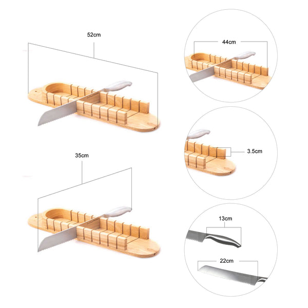 Baguette Bread Slicer & Bread Knife Set