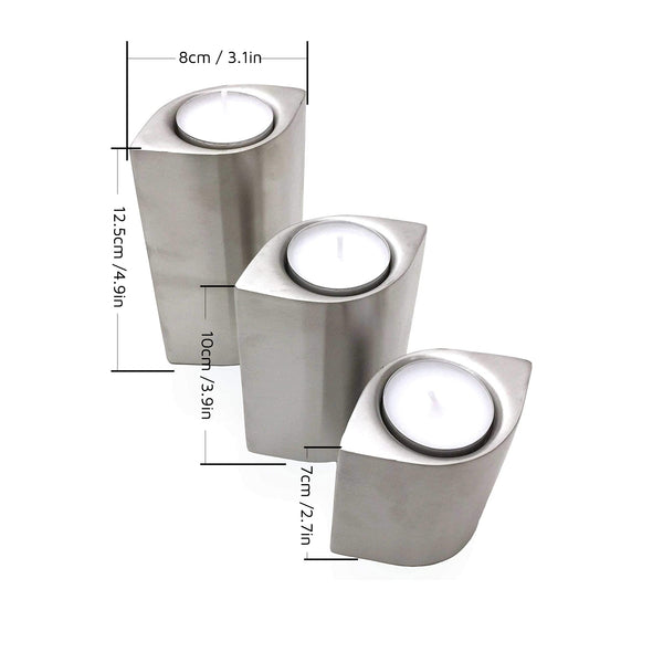 Set of 3 S/Steel Tealight Holders