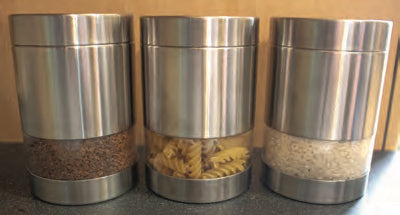 Set of 3 Stainless Steel Canisters