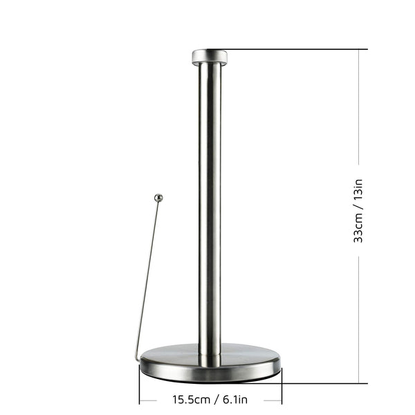 Brushed Steel Spring-Loaded Kitchen Towel Holder