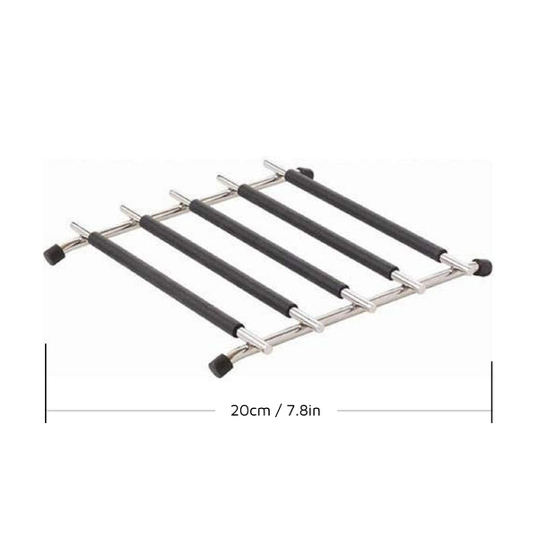 Square Stainless Steel and Silicone Trivet