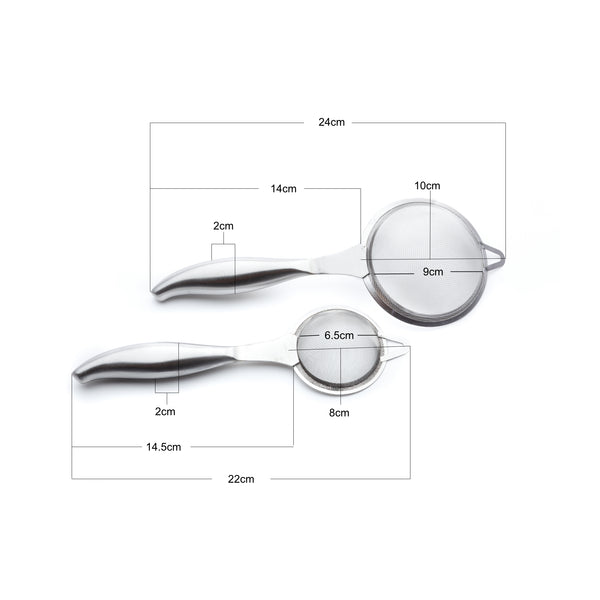 Set of 2 Stainless Steel Strainers