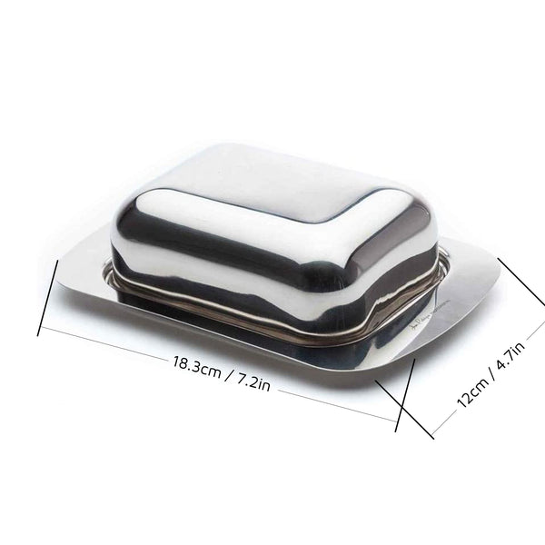 Windsor Stainless Steel Butter Dish With Lid