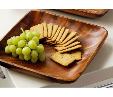 Premier Tropics Solid Wood Square Serving Platter