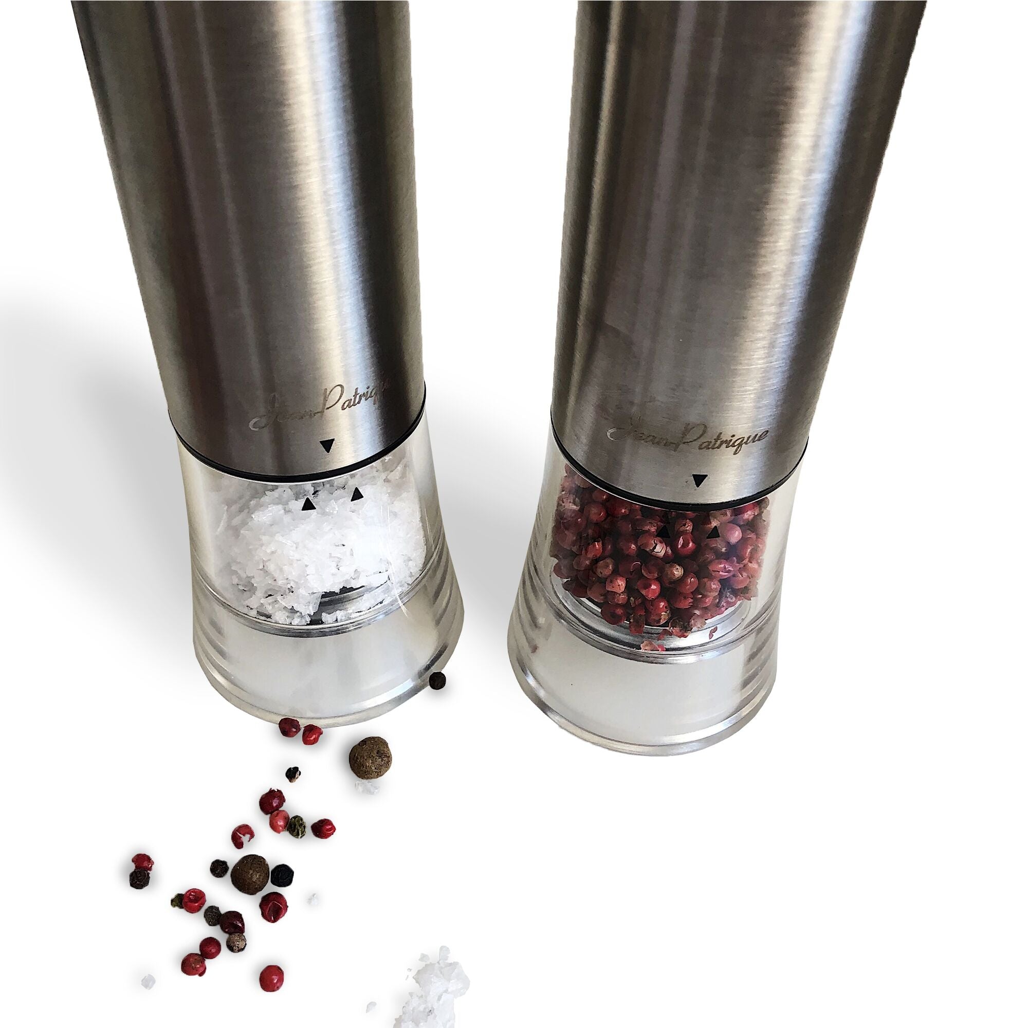 One-Touch Stainless Steel Electronic Salt and Pepper Mill - Single