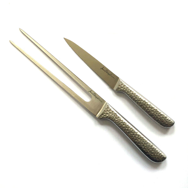 Serrated Carving Knife and Meat Fork Set