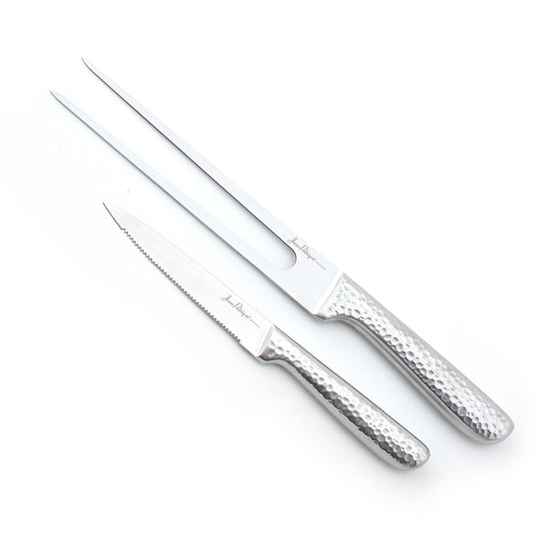 Serrated Carving Knife and Meat Fork Set