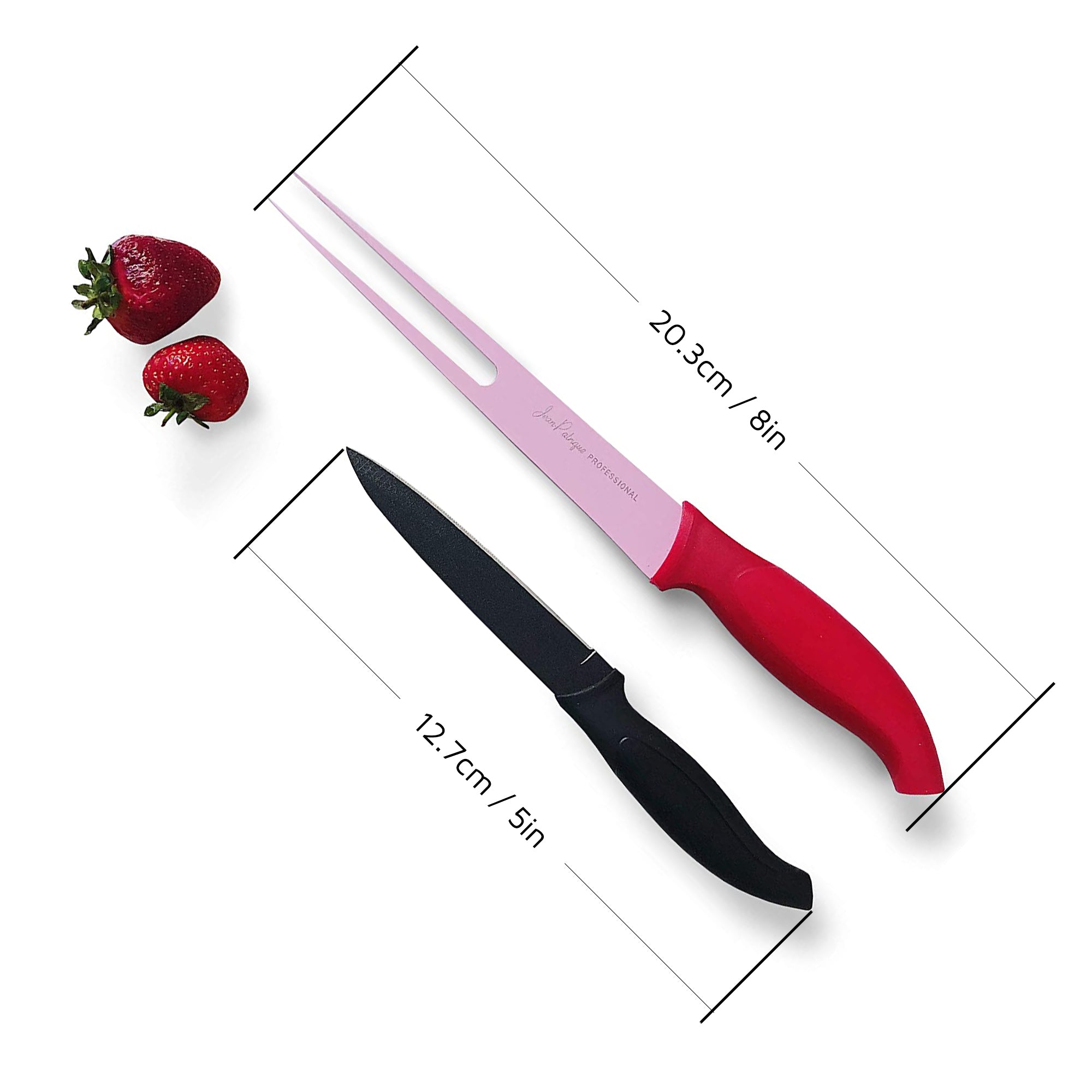  Carving Knife and Fork Set - 8 Inch Professional Meat
