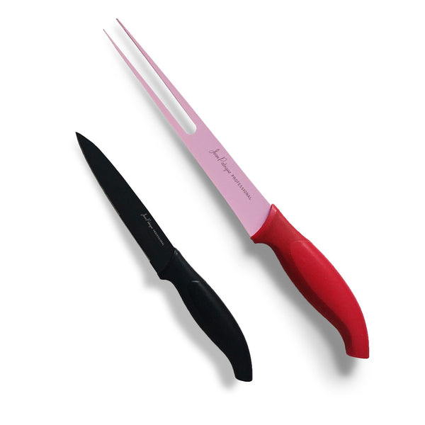 Carving Knife & Meat Fork - Contemporary Colours