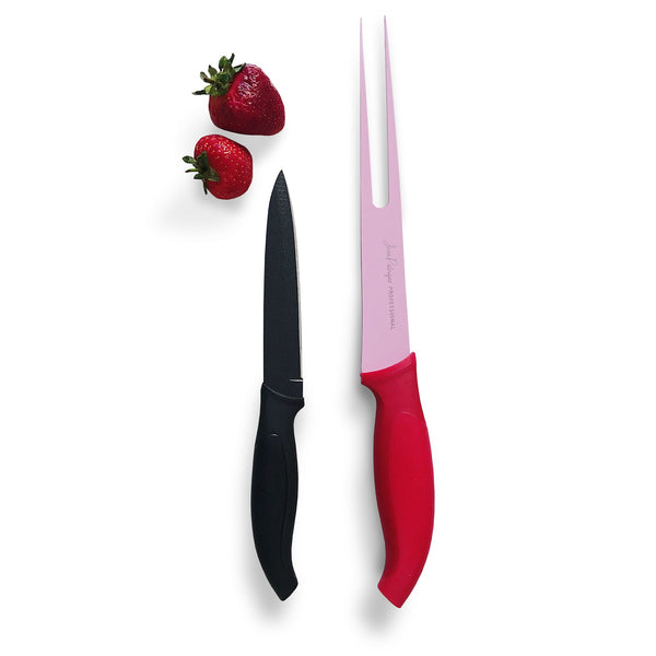 Carving Knife & Meat Fork - Contemporary Colours