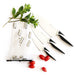 3-Piece Non-Stick Ivory Knife Set with Block
