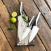 3-Piece Non-Stick Ivory Knife Set with Block