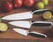 3-Piece Non-Stick Ivory Knife Set with Block